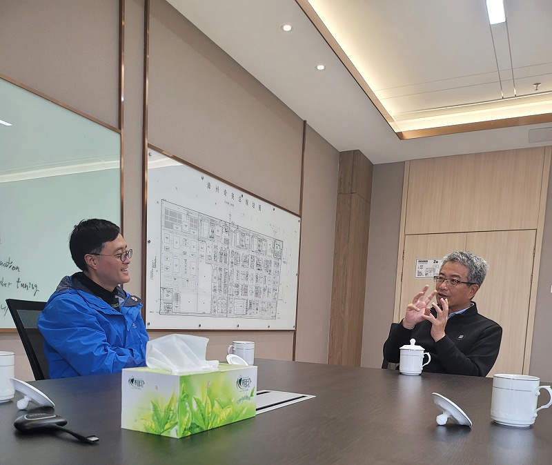 青島中新華美總經理王東一行拜訪漳州奇美化工 --